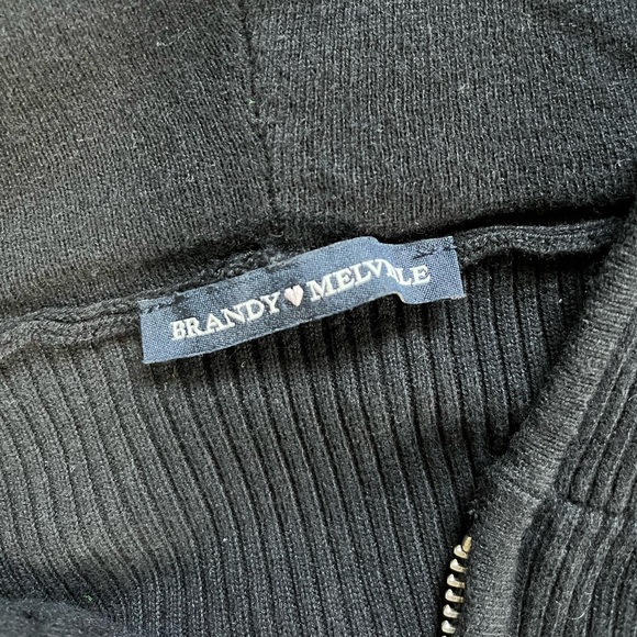 Brandy Melville Tops Brandy Melville Crop Zipper Jacket Poshmark